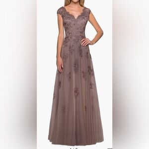 NWT La Femme A-line Tulle Gown Sz 12